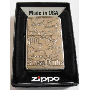 画像: ★スウィート・フルーツ！Sweet Fruits 果物８種デザイン！二ッケル古美 ２０１４年 ZIPPO！新品