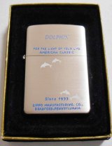 画像: ☆イルカ！ＤＯＬＰＨＩＮ サイドにも・・ドルフィン ２００２年 銀加工 ＺＩＰＰＯ！新品