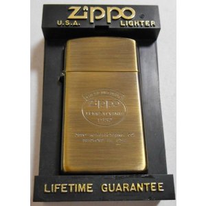画像: ☆１９９６年１０月（J）スリム！渋い・・真鍮古美 AMRICAN CLASSIC SLIM ZIPPO！新品