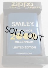 画像: ☆スマイリー ＳＭＩＬＥＹ HAVE A NICE ２０００ MILLENNIUM ブルーチタン ZIPPO！新品