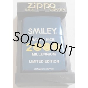 画像: ☆スマイリー ＳＭＩＬＥＹ HAVE A NICE ２０００ MILLENNIUM ブルーチタン ZIPPO！新品