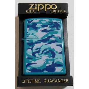 画像: ★ミリタリー系！カモフラージュ・カラー１９９７年４月 全面ブルー系 ＺＩＰＰＯ！新品