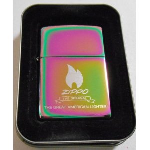 画像: ☆人気の・・スペクトラム！虹色 SPECTRUM アメリカン柄 ２００２年 ZIPPO！新品D