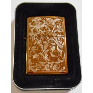 画像: ★伝統の・・フローラル・デザイン！ブロンズカラー ２００４年 ZIPPO！新品 