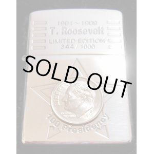 画像: ★アメリカ大統領 セオドア・ルーズベルト！USコイン付 ２０００年５月 限定 ZIPPO！未使用品