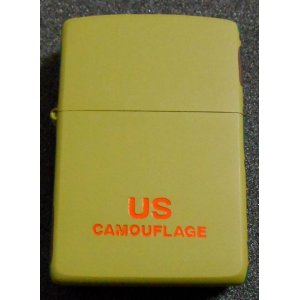 画像: ★ミリタリー！US CAMOUFLAGE カモ３面 ウッドランド全面グリーン ２００１年１月 ZIPPO！新品