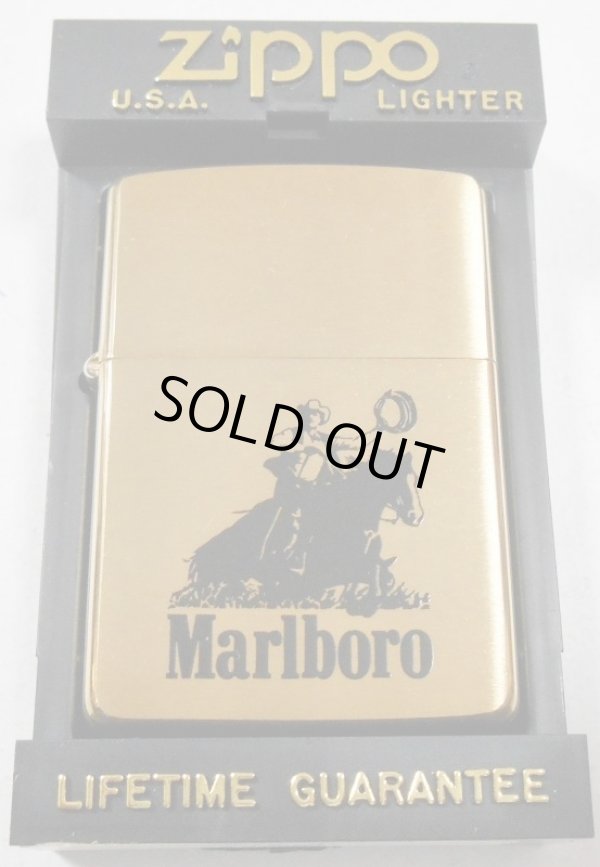 画像1: ☆マールボロ！Marlboro １９９２年 カーボーイ Solid Brass Ｚｉｐｐｏ！新品