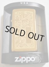 画像: ☆スリム！伝統の・・ベネチアン 両面柄！Solid Brass ２００６年 SLIM ZIPPO！新品