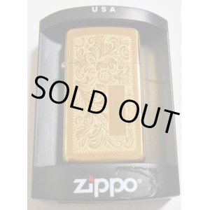 画像: ☆スリム！伝統の・・ベネチアン 両面柄！Solid Brass ２００６年 SLIM ZIPPO！新品