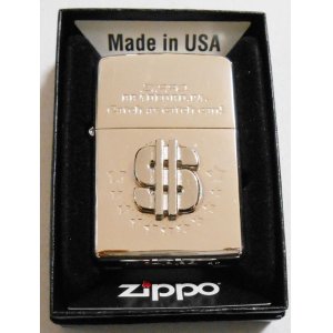 画像: ＄ミリオンダラー！＄メタルエンブレム！ 限定 プラチナ加工 ２００３年９月 ZIPPO！未使用品A