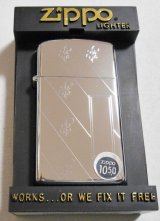 画像: ☆１９８６年 スリム  VINTAGE 両面デザイン彫刻 SLIM ZIPPO！新品