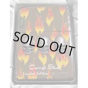 画像: ☆迫力のスカル！豪華限定 Corrupt Skull ６０ｃｍチェーン付 ２００１年 ブラック ZIPPO！未使用品