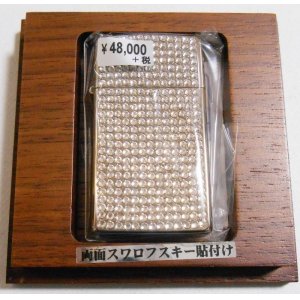 画像: ☆☆超豪華スリム！両面スワロフスキー・クリスタル ６５０個！ブリリアンス ２００２年 SLIM ZIPPO！新品