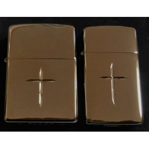 画像: ２個セット！限定クロス　ラブラブ ペア・ジッポー！ブラック ZIPPO！新品