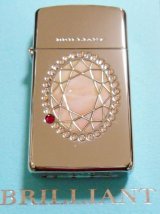 画像: ☆豪華スリム！天然貝象嵌 PINK SHELL INLAY ブリリアント  ２００５年 ZIPPO！新品