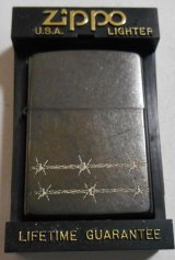 画像: ★有刺鉄線！Barbed Wire バラ線デザイン １９９７年３月 ブラック ZIPPO！新品