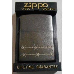 画像: ★有刺鉄線！Barbed Wire バラ線デザイン １９９７年３月 ブラック ZIPPO！新品