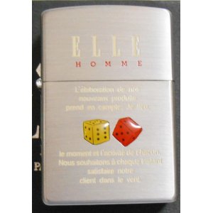 画像: ☆１９９７年４月 ELLE！人気ブランド  ★ELLE HOMME PARIS ZIPPO！未使用品