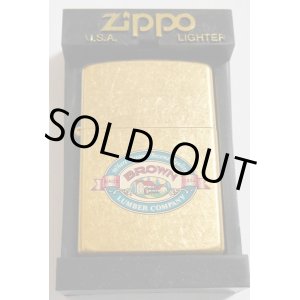 画像: ★BROWN 住宅会社 USA企業物 ２００1年１月  ゴールドカラー USA  ZIPPO！新品