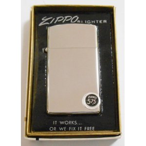 画像: ☆１９７３年 VINTAGE スリム ＃１６１０ 無地鏡面 Slim Zippo！未使用品