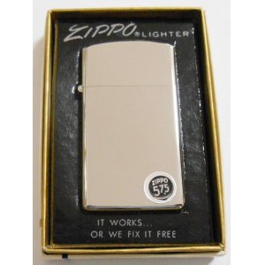 画像: ☆１９７４年 VINTAGE スリム ＃１６１０ 無地鏡面 Slim Zippo！未使用品