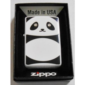 画像: 🐼 パンダ！可愛い PANDA 目はクリスタルビーズ 両面デザイン ２０１６年 ZIPPO！新品A
