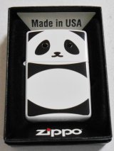 画像:  🐼 パンダ！可愛い PANDA 目はブラッククリスタルビーズ 両面デザイン  ２０１６年 ZIPPO！新品B