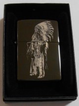 画像: ☆ネイティブ・アメリカン！インディアンさん ブラックチタン ２００３年３月 ZIPPO！新品