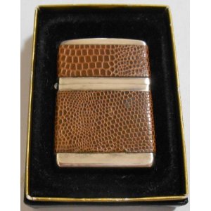 画像: ☆１９５０年代の革巻きモデル風 Proto Type ブラウンレザー！２００３年７月 ZIPPO！未使用品