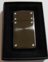 画像: ★豪華スリム！輝く・・両面 スワロフスキー＆スピン ２００５年 BLACK SLIM ZIPPO！未使用品