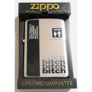 画像: ☆昔懐かしい・・bitch スケートボードブランド ビッチ １９９７年１月 銀加工 ZIPPO！未使用品D
