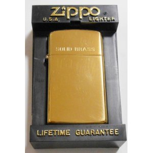 画像: ★１９９７年６月製 スリム 真鍮無垢！High Polish Solid Brass Slim Zippo！未使用品