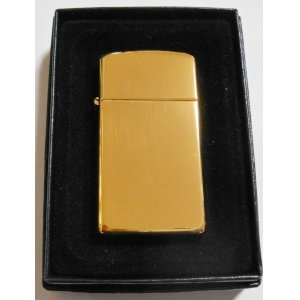 画像: ☆１９９４年１２月（L)製 ズリム 真鍮無垢 ブラス鏡面 SLIM  ZIPPO！未使用品