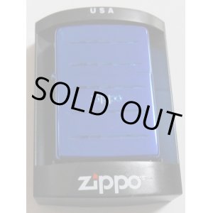 画像: ☆お洒落な・・全面ブルーカラー！Zippoロゴ＆横ライン ２００４年３月 ZIPPO！新品