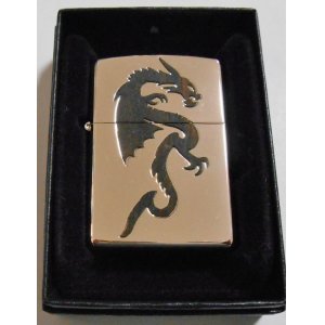 画像: ☆龍！天然木ドラゴン★裏面も・・天然木 Wood ２００６年 銀加工 ZIPPO！新品