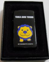 画像: ★TAKA AND TOSHI！タカアンドトシ ライオン柄 黒スリム  ２００７年 SLIM ZIPPO！新品