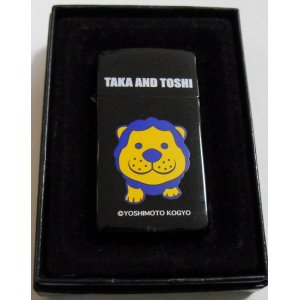 画像: ★TAKA AND TOSHI！タカアンドトシ ライオン柄 黒スリム  ２００７年 SLIM ZIPPO！新品