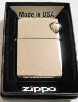 画像: ☆豪華！シルバー９２５ ハート型オーナメント！２００２年 プラチナ加工 ZIPPO！新品