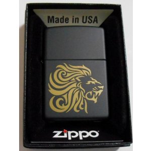 画像: ☆ライオン！Lion King  ２０１８年 渋い・・BLACK USA ZIPPO！新品