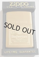 画像: ☆バドワイザー！１９９１年 Budweiser Beer Solid Brass Brushed Zippo！新品