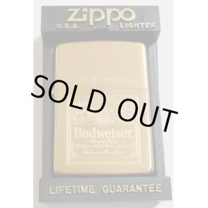 画像: ☆バドワイザー！１９９１年 Budweiser Beer Solid Brass Brushed Zippo！新品