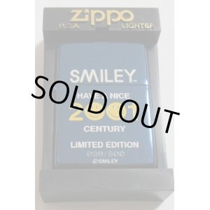 画像: ☆スマイリー ＳＭＩＬＥＹ HAVE A NICE ２００１ CENTURY 限定５００個 ブルーチタン ZIPPO！新品