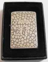 画像: ★大日如来＆梵字！両面彫刻デザイン 渋い銀加工 ２００２年 ZIPPO！未使用品