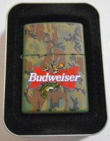 画像: ☆バドワイザー！Budweiser Beer  カモフラージュ ブラックバス １９９９年 ZIPPO！新品