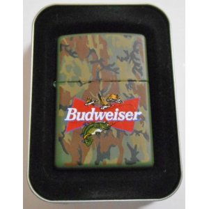 画像: ☆バドワイザー！Budweiser Beer  カモフラージュ ブラックバス １９９９年 ZIPPO！新品