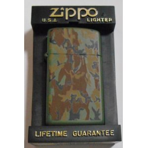 画像: ★１９９８年１１月 スリム！ミリタリー感あふれる カモフラージュ SLIM ＺＩＰＰＯ！新品