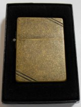 画像: ☆渋い！１９３５モデル アンティ－クブラスバレル ２０１６年 両面ダイアゴナルライン ZIPPO！新品