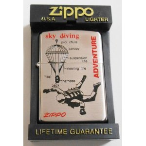 画像: ★SKY DIVING！１９９５年１１月製 スカイダイビング ADVENTURE ZIPPO！未使用品