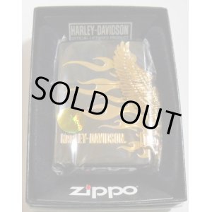 画像: ☆HARLEY-DAVIDSON！豪華 サイドメタル ゴールド＆黒 ２００８年 ZIPPO！新品