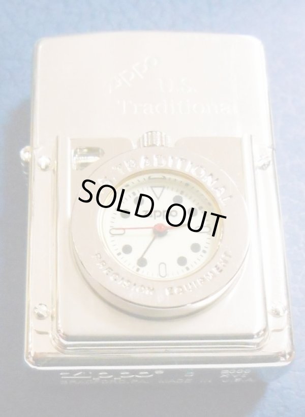 画像1: ☆便利な・・時計付 ジッポーライター！Time Light タイムライト ２０００年 ZIPPO 未使用品